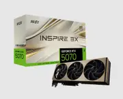MSI nVidia GeForce RTX 5070 12G INSPIRE 3X OC, PCI Express Gen 5, Boost: 2542 MHz, CUDA 6144 Units, 12GB GDDR7, HDMI x 1 GeForce RTX 5070 12G INSPIRE 3X OC