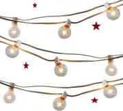 25Ft Dimmable Outdoor String Light w/26 2200K Edison Glass Bulbs(1 Extra)