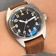 NH35 Pilot Dial Automatic Men's Watch Luminous Dial AR Sapphire Waterproof Swim