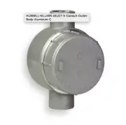 HUBBELL KILLARK GEJCT-5M Conduit Outlet Body,Iron,1-1/2 In.
