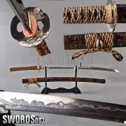 Battle Ready Clay Tempered folded Steel Japanese katana sword dragon engraved