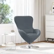 Egg Chair Dark Grey/Green, Black, Yellow Velvet vidaXL