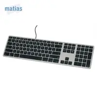 在飛比找momo購物網優惠-【Matias】USB Wired Mac 有線中文長鍵盤-