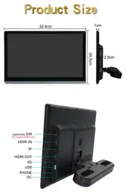 2+32GB 13.3" Android 11 1080P Car Headrest Monitor Rear Seat Touch Screen WIFI (for: Chevrolet)