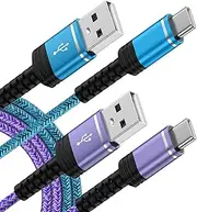 Samsung A16 5G USB C Cable Fast Charging 3.1A Android Charger Type C Phone Car Charger Cord 2 Pack 3ft for Samsung Galaxy A36 A56 A26 A15 5G A35 S25 S24 Ultra S23 FE A55 A25 A54 A14 A32