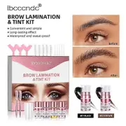 Eyebrow Lifting Kit and Brow Lamination Perming Lotion Dye Combination Brow Setting Eye Makeup As Shown