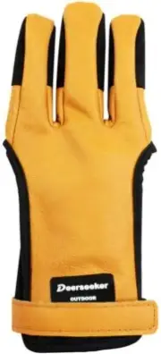 DSK Archery Glove Finger Tab Leather Gloves For Recurve Longbow 3 Finger