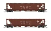 Broadway Limited N PRR Class H32 5-Bay Covered Hopper Pennsylvania PRR #2 2 7251