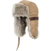 STETSON MENS VEGAN LEATHER TROOPER * S/M * NEW WARM WINTER AVIATOR HAT FUR LINED