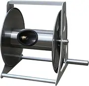 Stainless Steel Garden Hose Reel, 40m Capacity Heavy Duty Outdoor Hose Reel with Installation Accessories, Wall Mounted/Freestanding/Copper Connector, for Portable Watering Hose Reel