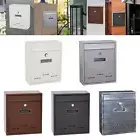 Wall Mount Mailbox, Lockable Rainproof Drop Box Mail Box Letterbox for Home