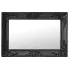Wall Mirror Baroque Style 60x40 cm Black vidaXL