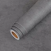 LACHEERY Large Size 160 x 36 Inch Wide Thick Concrete Peel and Stick Wallpaper Adhesive Industrial Style Contact Paper Decorative Plastered Effect Wall Paper for Countertops Desk Top Drawer Liners