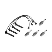 4 x NGK Spark Plugs + Bosch Ignition Leads Kit for Subaru Forester SF SF5 605mm