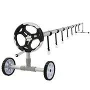 Aurelaqua Swimming Pool Roller Cover Reel Adjustable Solar Wheels Thermal 4.5m