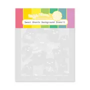 Waffle Flower Sweet Ghosts Background Stencil