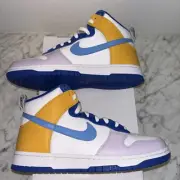 Nike By You Dunk High UCLA Laney Yellow Blue White DV2273-900 Men's Size 9 NBY