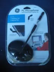 GE 98950 PC Microphone w Detachable Laptop Mic, Skype VOIP Compatible Power Gear
