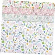 CORHAD 4sheets Cotton Fabric for Crafting Floral Quilting Supplies Breathable Material for Scrapbooking and Patchwork Projects