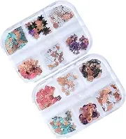OATIPHO Christmas Themed Nail Art Supplies of DIY Manicure Ornaments with Creative Snowflake and for Natural and Artificial Nails Easy Application for Home Use