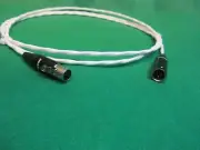 3 Ft Silver Plated Mini Tiny XLR Female to Tiny XLR Male Audio Balanced Cable.