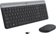 Logitech MK470 Slim Wireless Keyboard and Mouse Combo Black White