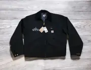 NWT Vtg Carhartt J001 Detroit Duck Blanket Lined Black Jacket USA Union Men's XL
