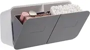 RAMFIYN Qtip Holder Tampon Holder for Bathroom Wall Mounted Feminine Product Organizer, Makeup Organizer, Cotton Pads Swabs Holder with Lid Press
