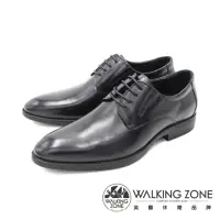 在飛比找momo購物網優惠-【WALKING ZONE】男 尖頭素面綁帶皮鞋 男鞋(黑)