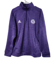 Adidas High Point University Womens XL Pullover 1/4 Zip Jacket Climalite Purple