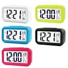Temperature Alarm Clock Battery Digital Backlight Calendar Snooze Clock Watch