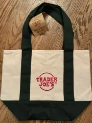 Trader Joe’s GREEN Canvass Mini Tote Bag - Reusable - Limited Edition