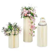 Foldable Flower Wedding Cake Display Holder Stand - 4pcs