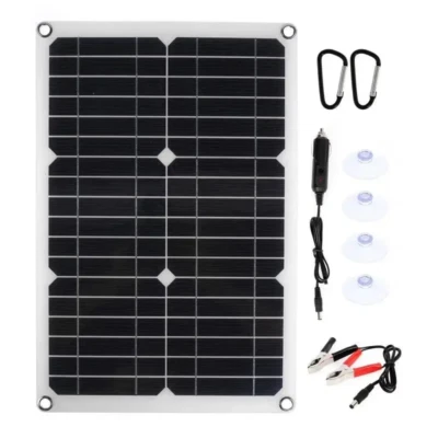 1200W Solar Panel Charger with 100A Controller Dual USB 12V Battery Charging Sys