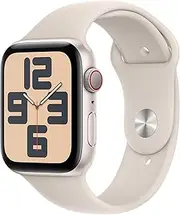 Apple Watch SE (2nd Gen) [GPS + Cellular 44-mm] Smartwatch with Aluminum Case with Starlight Sport Band M/L (Renewed)