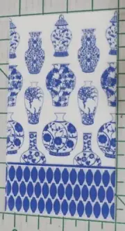 Three Decorative Hostess Napkins for Decoupage "Ginger Jars" in Blue and White