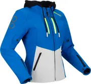 Bering Rotor, textile jacket waterproof women , color: Blue/Light Grey/Neon-Yellow , size: T6