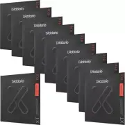 10-PACK of D'Addario XTE1052 XT Series Electric Guitar Strings, Nickel, 10-52
