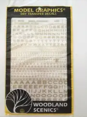 Woodland Scenics HO Scale Decal MG736: Ext Gothic RR Alphabet Gold 1/16,3/32