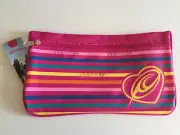 BNWT Girls Wavezone Brand Medium Pink Stripe Polyester Pencil Case 18cm x 32cm