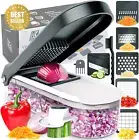 Vegetable Chopper 6-in-1 Mini Chopper Mandolin Slicer with Finger Guard Clean