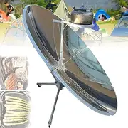 Solar Cooker,Parabolic Solar Cooker,1800w Concentrating Sun Oven Outdoor Oven for Outdoor Camping Cooking Grilling Barbeque Focal Spot Temperature 800-1000°C