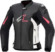 Alpinestars Stella Gp Plus V4, leather-/textile jacket women , color: Black/White/Pink , size: 40