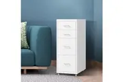 Levede 4-Drawer Filing Cabinet Steel White