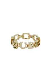 Alexander McQueen Logo Lettering Chain Ring 11,13,15 faint golden