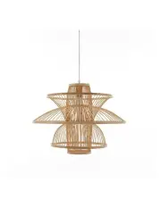 [Orient] Aurora Hand-Woven Bamboo 3-Layer Pendant Lamp Light in Natural