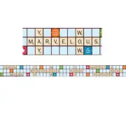 Eureka Scrabble Letters Extra Wide Die Cut Deco Trim, 37 Feet