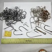 Many Vintage Fishing Salmon Hooks Mustad 6 Treble And Others. Big Fish