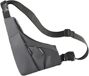 [Generic] Running Chest Pack - Wear-Resistant Waterproof Chest Bag | Adjustable Shoulder Straps Running Waist Packs Triangle Shape Compact