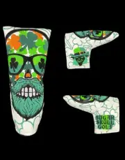 Sugar Skull Golf 2025 St Patrick’s Day Blade Putter Cover